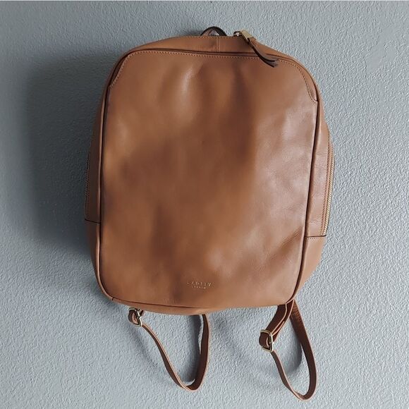 Radley London Caramel Brown Leather  Backpack - Picture 1 of 6